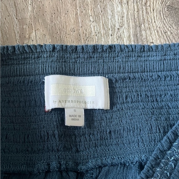 Anthropologie Ett:Twa Summer Loose Fit Dark Teal Pants Size Small - Picture 4 of 5